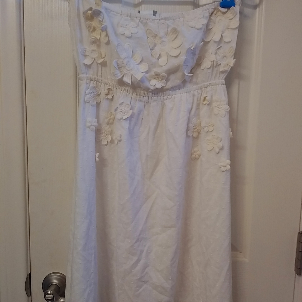 Debbie Katz south beach strapless maxi dress nwt